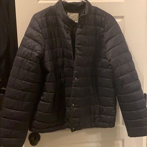 Black puffer coat